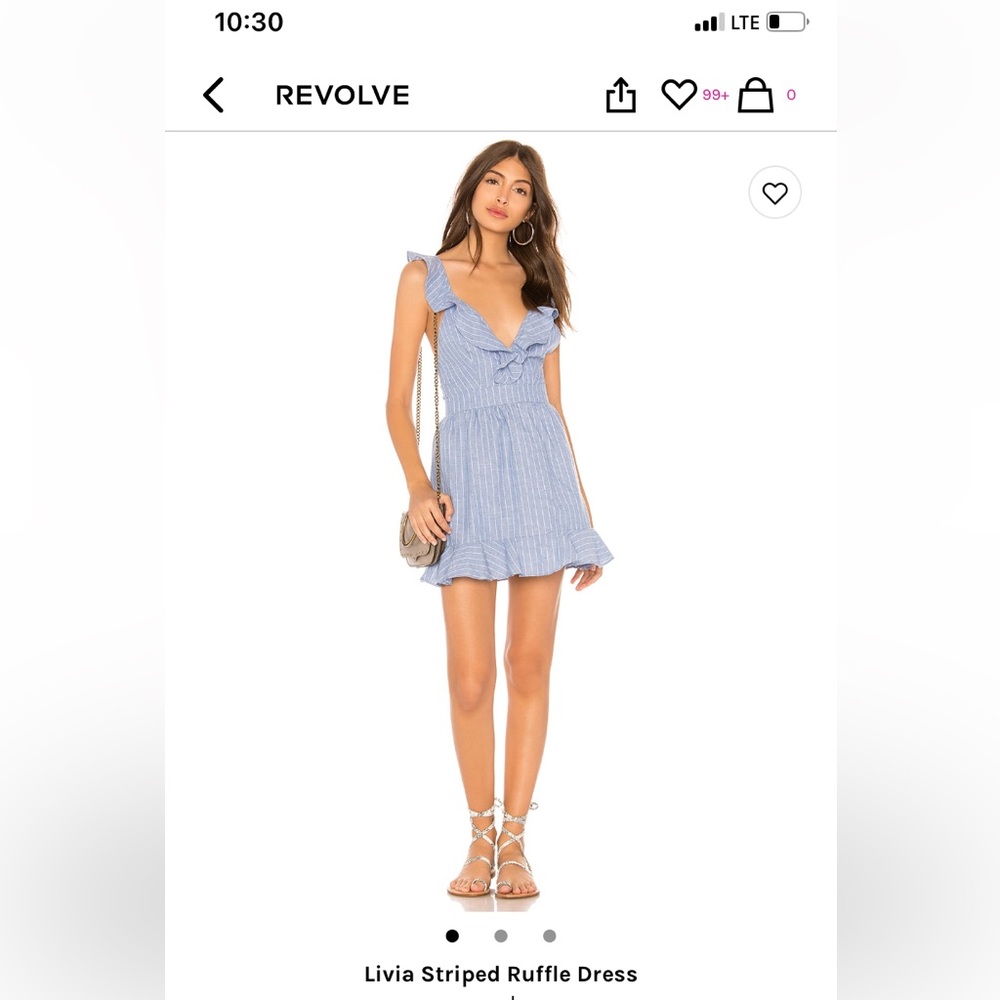 Livia striped ruffle dress